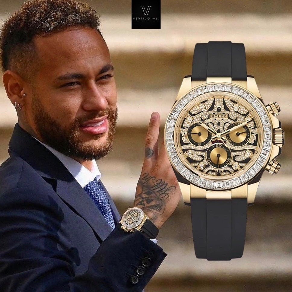 Role_x Daytona Eye of Tiger Gold Diamond Watch